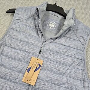 ASICS Vest Mens Medium Gray M Perf Insulated 2.0 Fleece Lined Full Zip Running